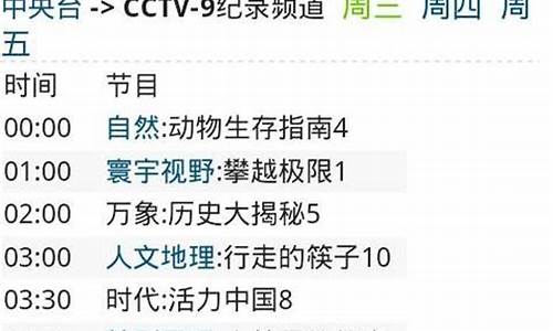 cctv5节目时间表_下节目